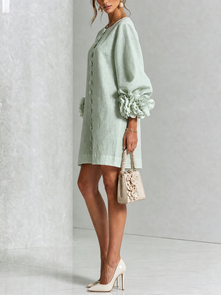 Lola | Robe mini à imprimé floral et fermeture à boutons