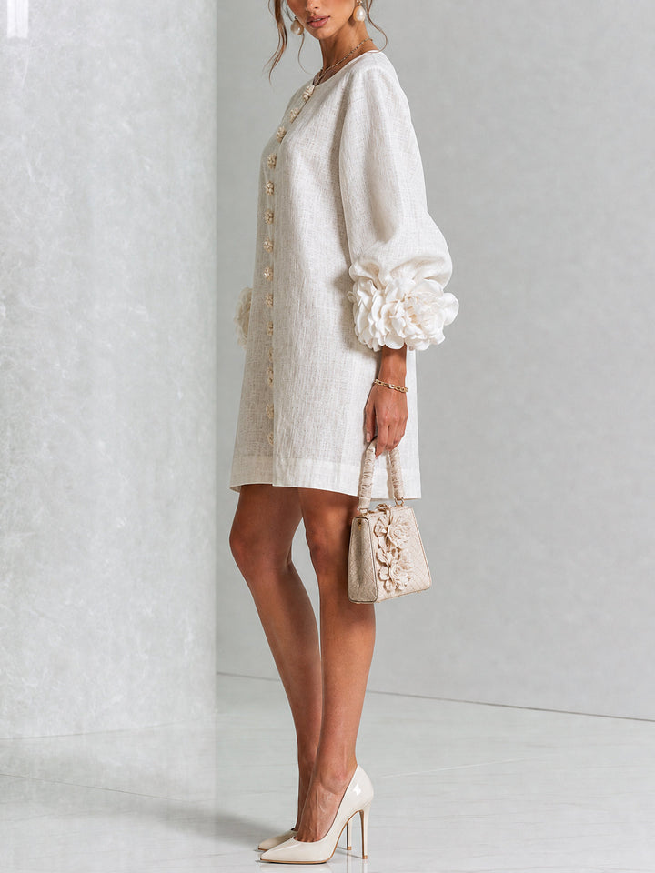 Lola | Robe mini à imprimé floral et fermeture à boutons