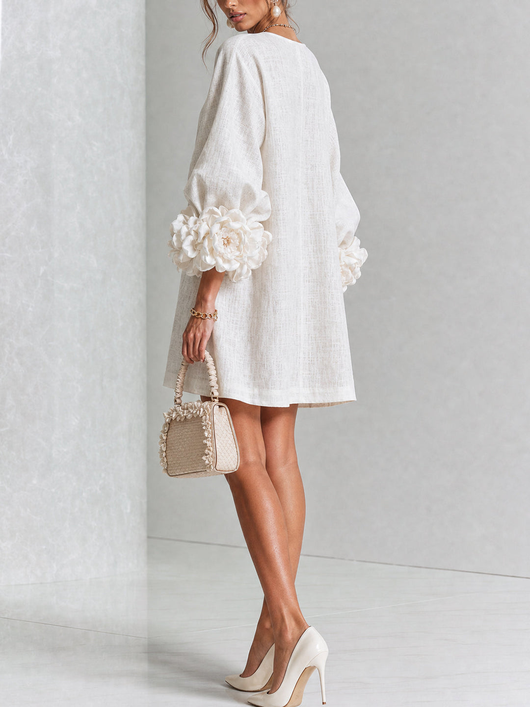 Lola | Robe mini à imprimé floral et fermeture à boutons