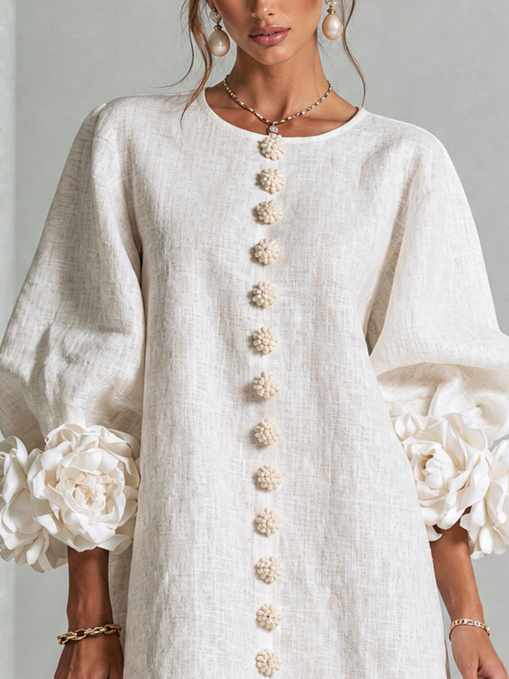 Lola | Robe mini à imprimé floral et fermeture à boutons