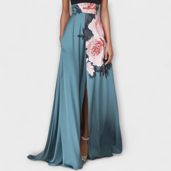 Natalie - Robe Maxi A-line Fleurie