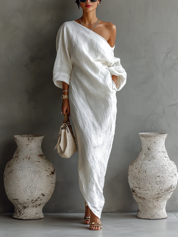 Elise™ | Robe maxi élégante et asymétrique
