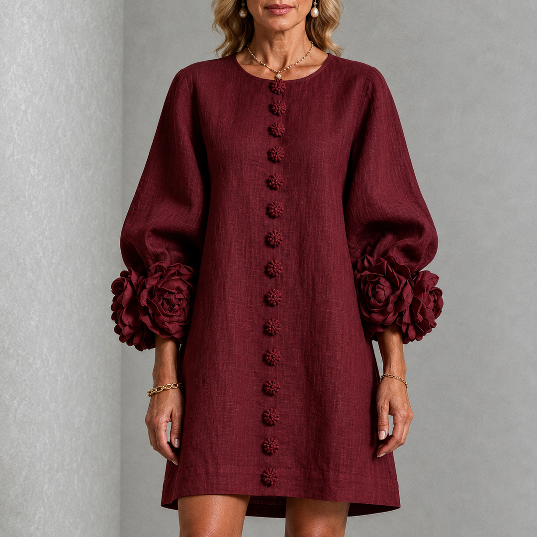 Lola | Robe mini à imprimé floral et fermeture à boutons