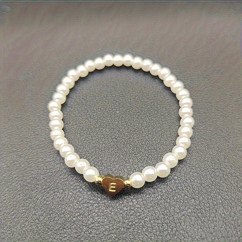 Bracelet Chic avec Initiale en Forme de Cœur (A–Z)