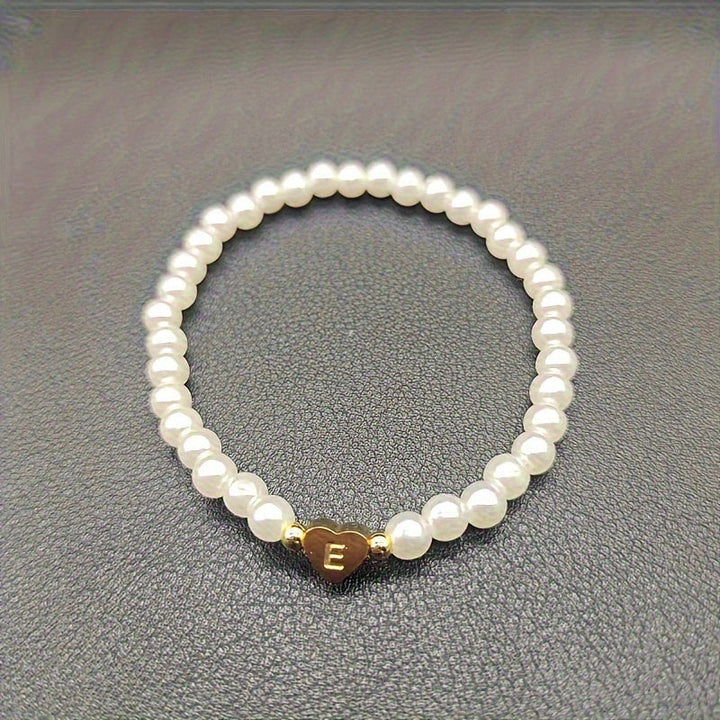 Bracelet Chic avec Initiale en Forme de Cœur (A–Z)