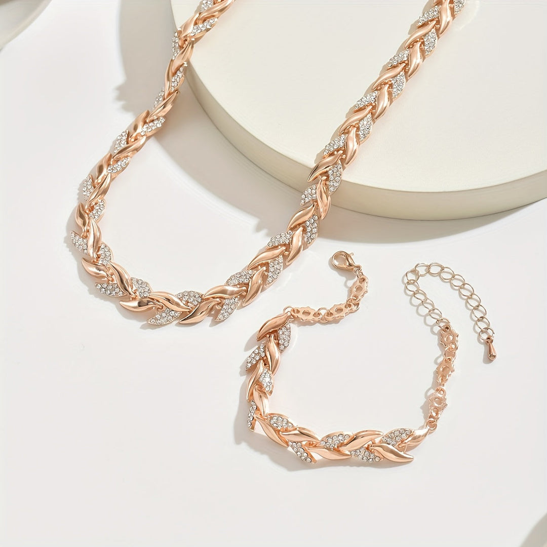 Ensemble de Bijoux en Vagues de Cristal