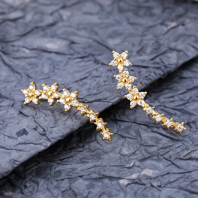 Boucles d'oreilles intemporelles en fleurs