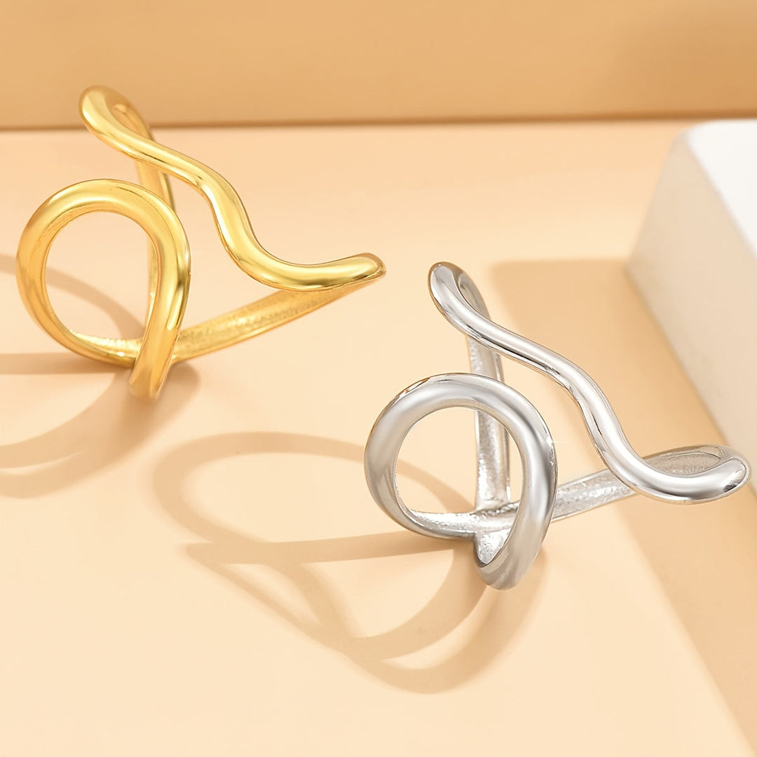 Bague Chique avec Vague Asymétrique