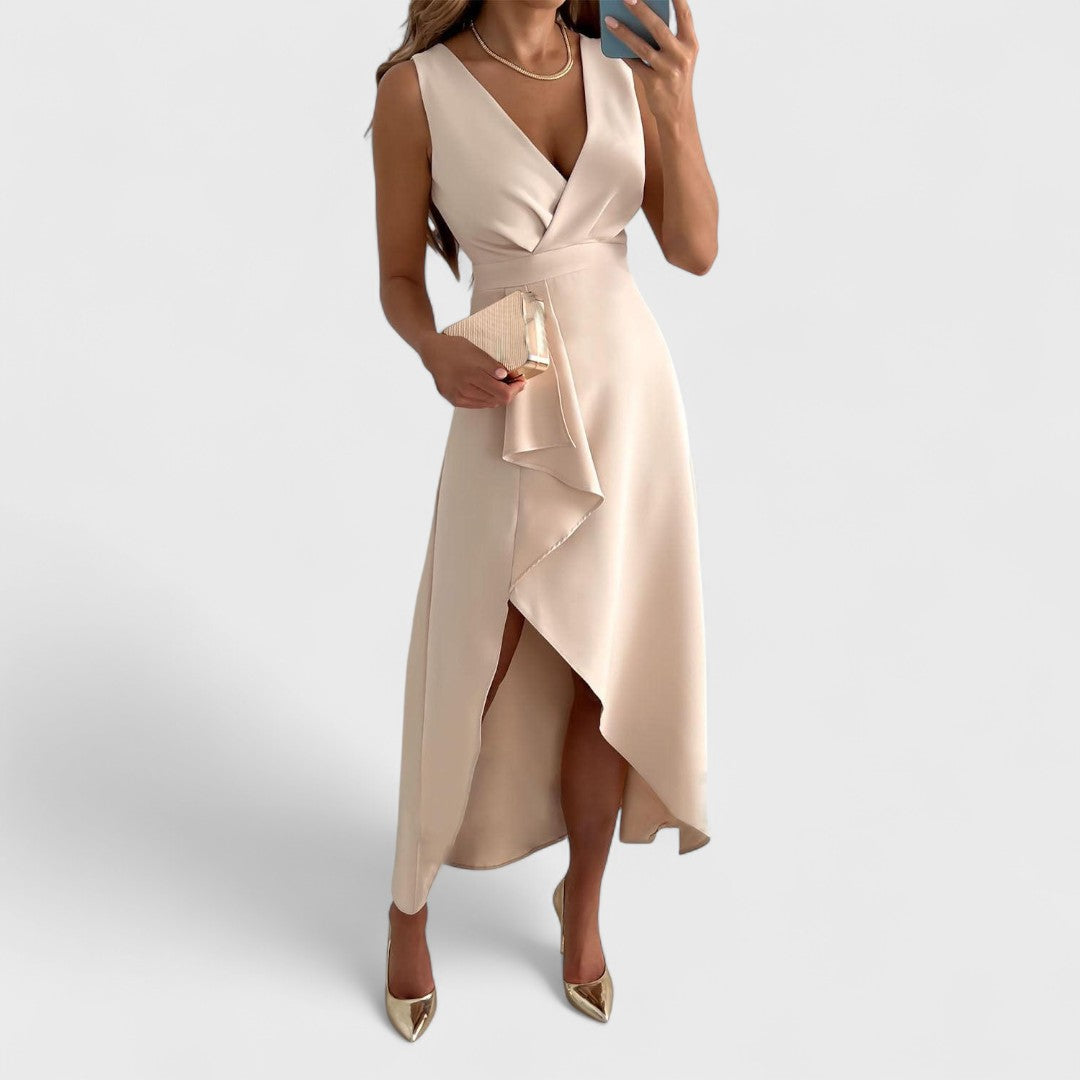 Alessia | Robe Longue Artisanale Élégante pour Femme