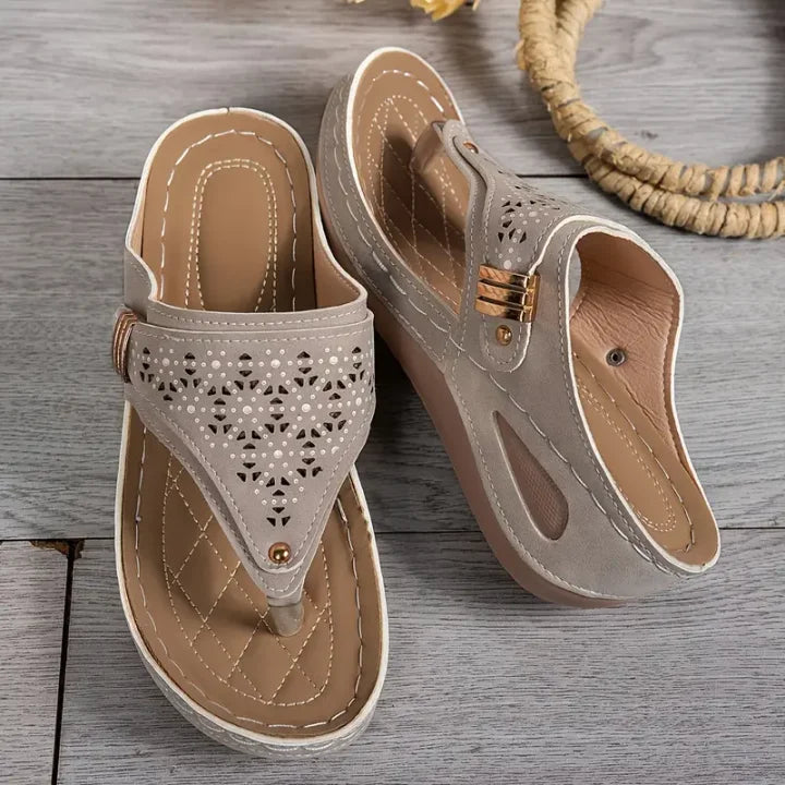 Sandales Diana à Talons Compensés