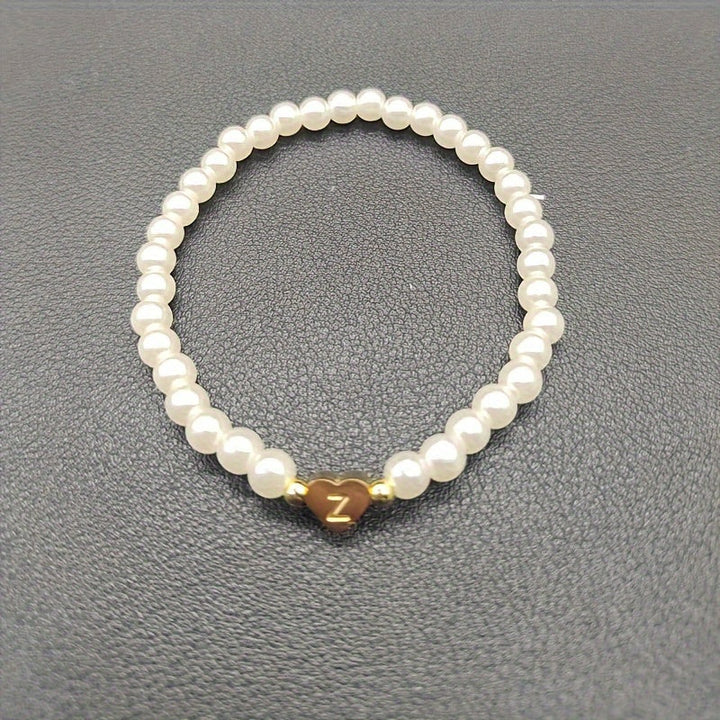 Bracelet Chic avec Initiale en Forme de Cœur (A–Z)