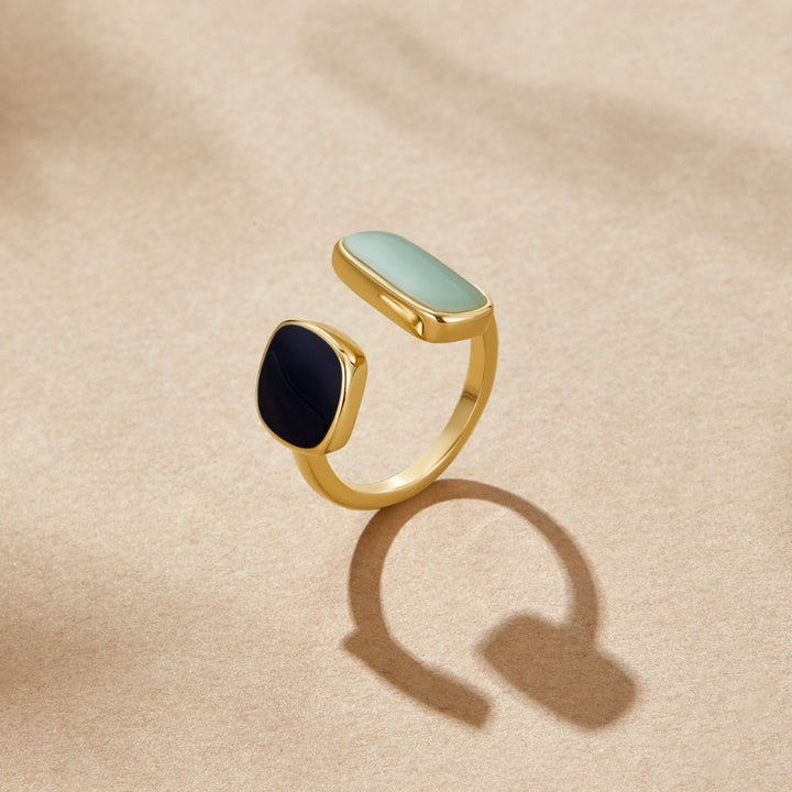 Bague Étreinte avec Aigue-Marine