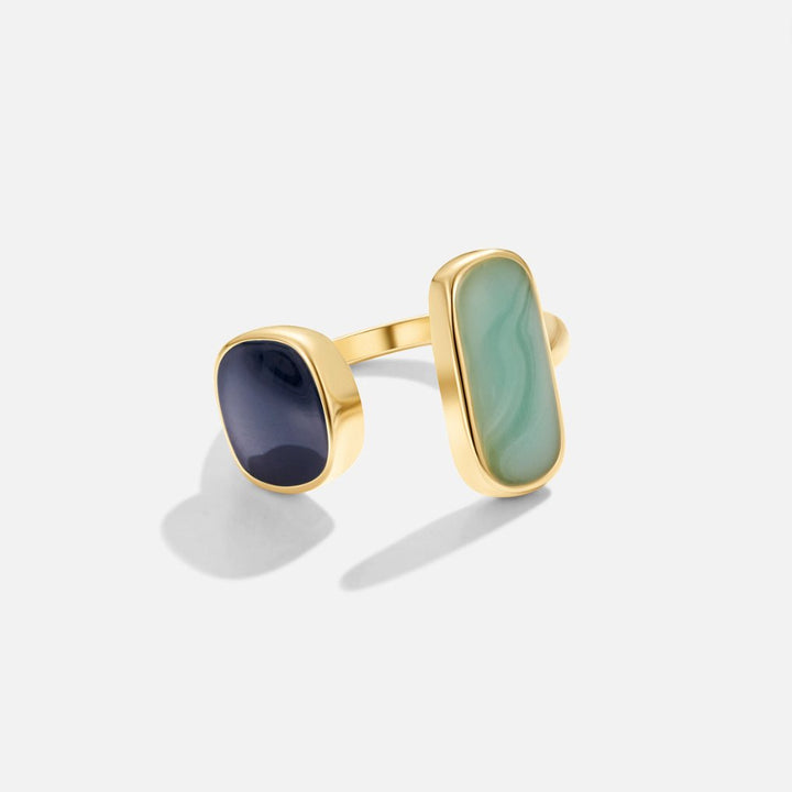 Bague Étreinte avec Aigue-Marine