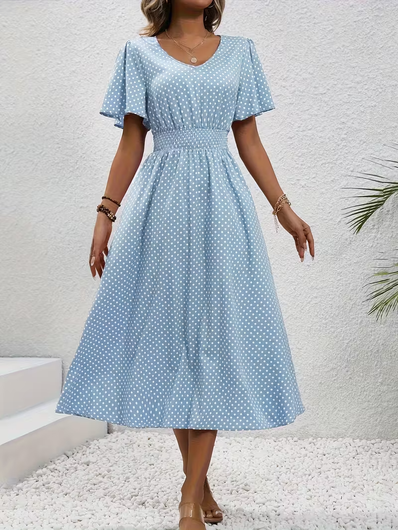 La Scintilla | Robe Élégante Pois Élisa