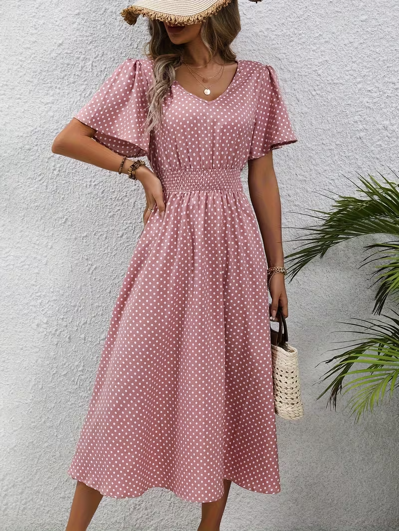La Scintilla | Robe Élégante Pois Élisa