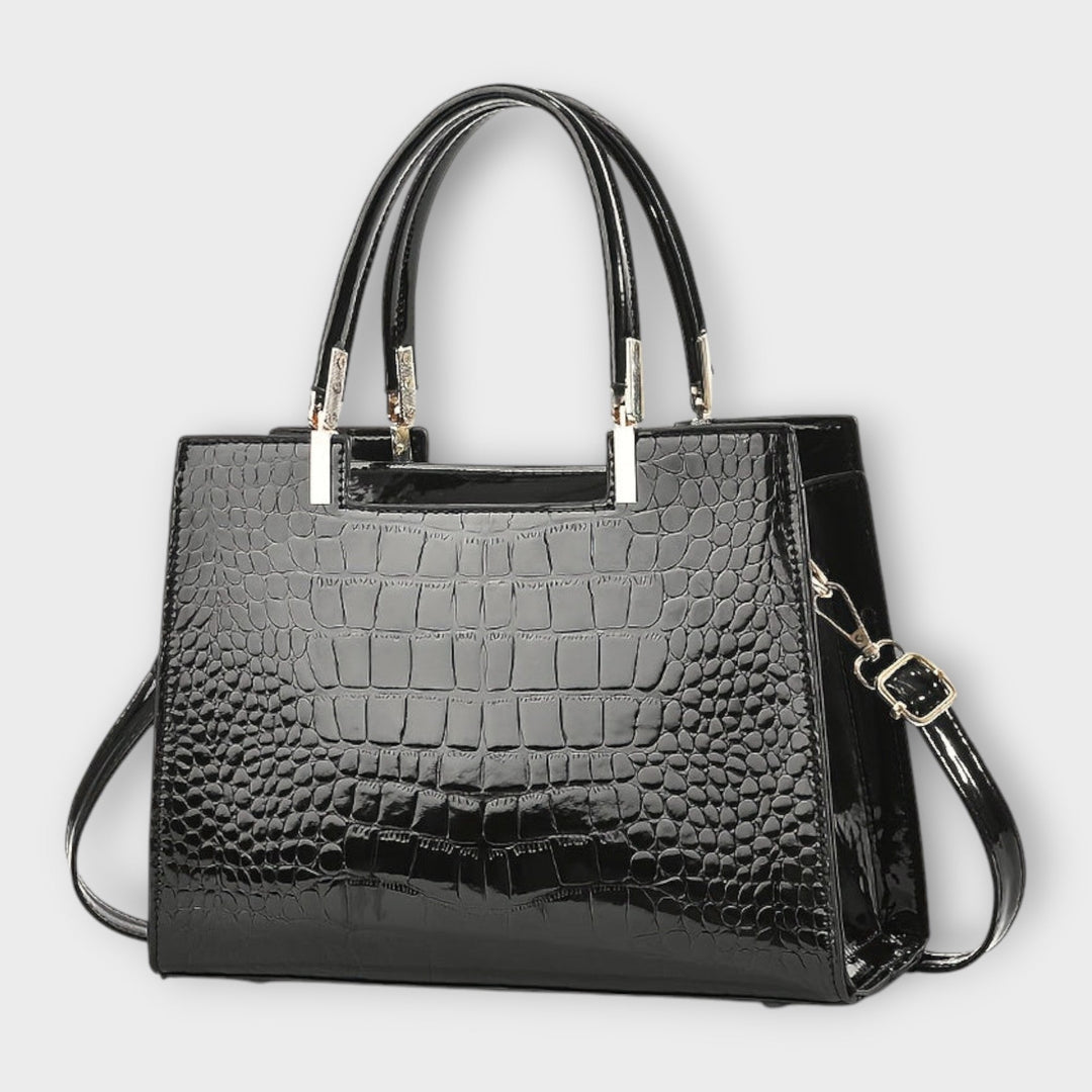 Maison Verdelle - Sac à main avec motif crocodile brillant