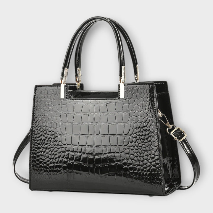 Maison Verdelle - Sac à main avec motif crocodile brillant