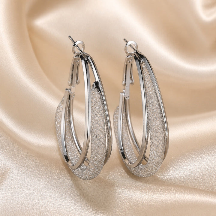 Boucles d'oreilles de luxe en zircon et en or blanc