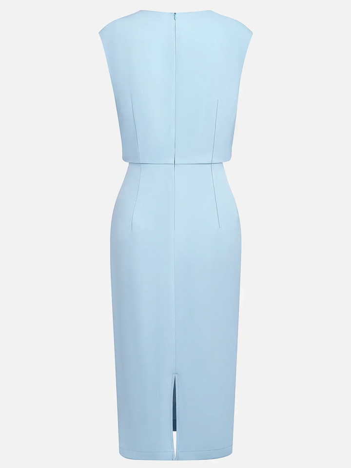 Valentina™ | Robe midi avec drapé latéral au charme sophistiqué