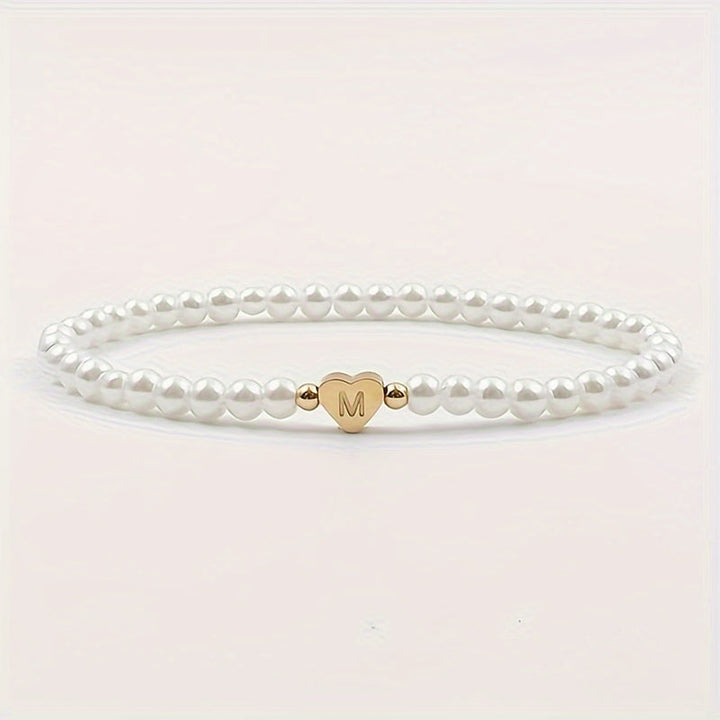 Bracelet Chic avec Initiale en Forme de Cœur (A–Z)