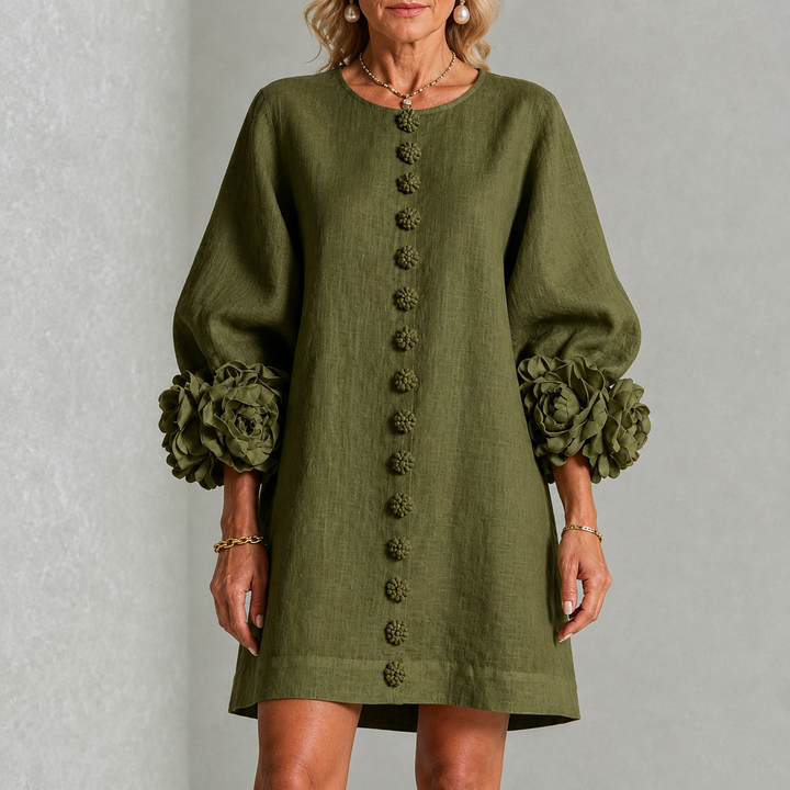 Lola | Robe mini à imprimé floral et fermeture à boutons