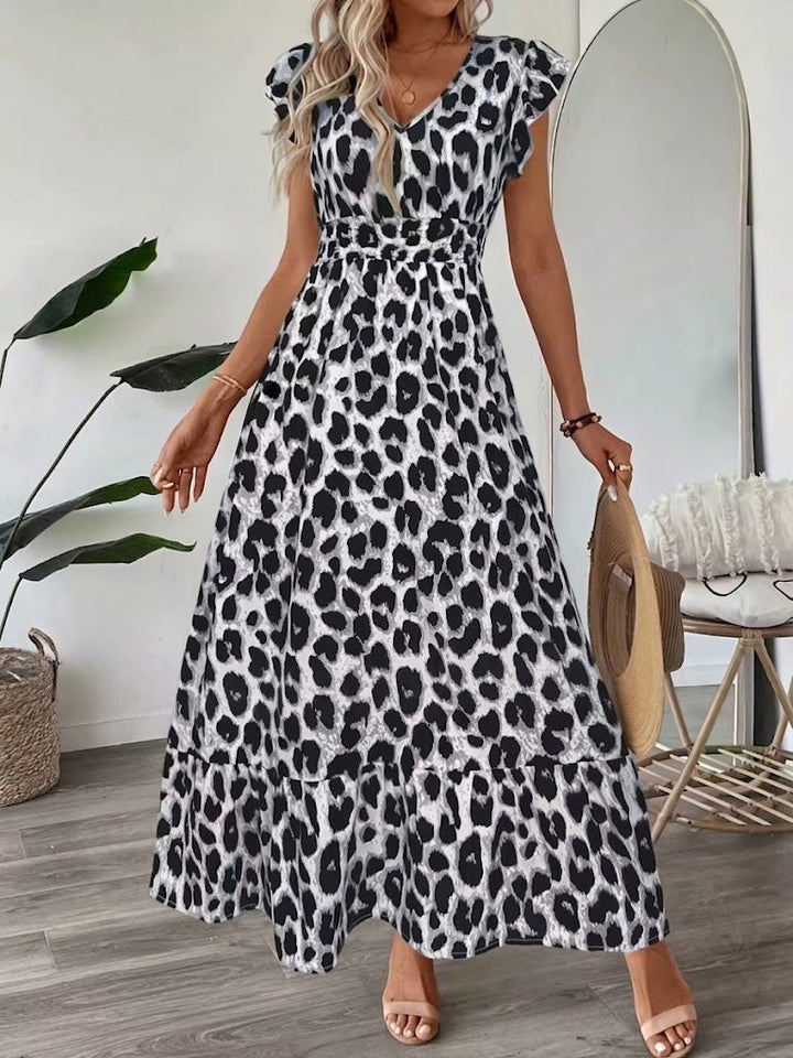 Candela - Robe maxi baroque avec décolleté en V