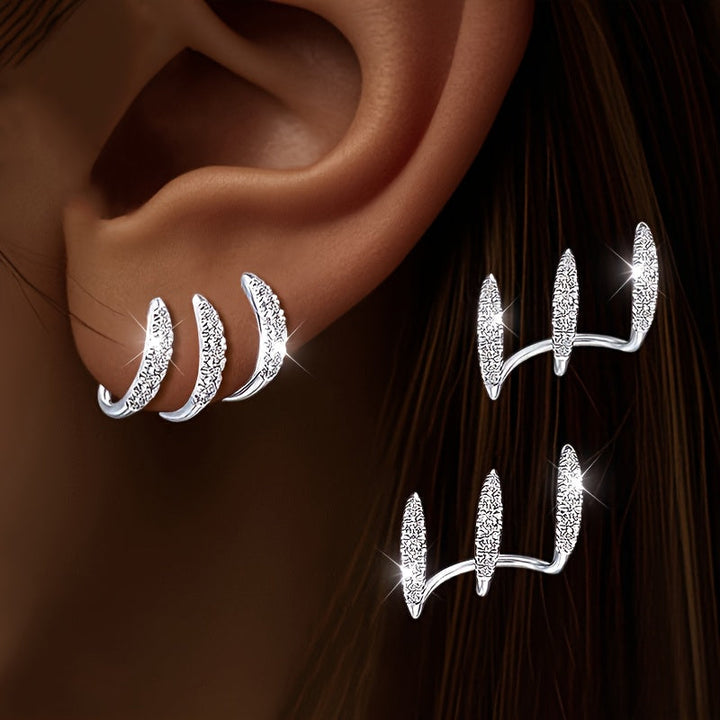 Boucles d'oreilles élégantes à double pendants