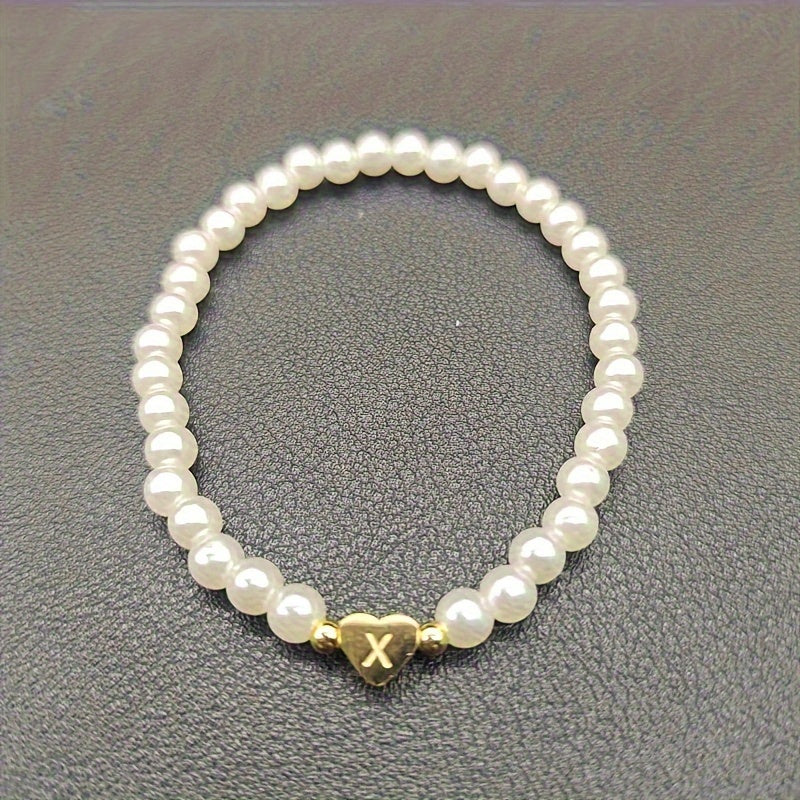 Bracelet Chic avec Initiale en Forme de Cœur (A–Z)