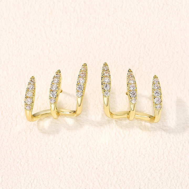 Boucles d'oreilles élégantes à double pendants