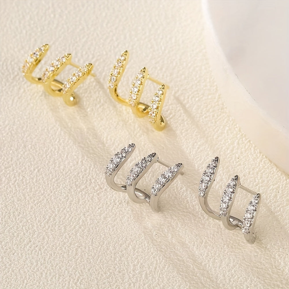 Boucles d'oreilles élégantes à double pendants