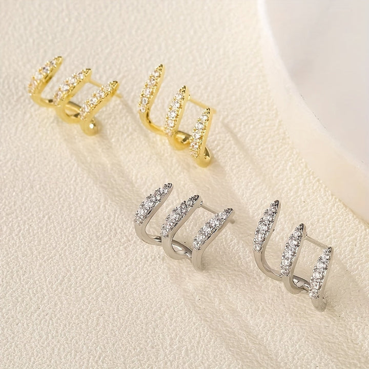 Boucles d'oreilles élégantes à double pendants