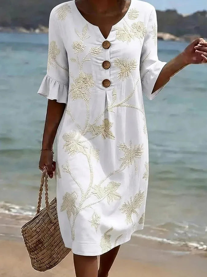 Alexa Robe décontractée pour femme avec imprimé floral