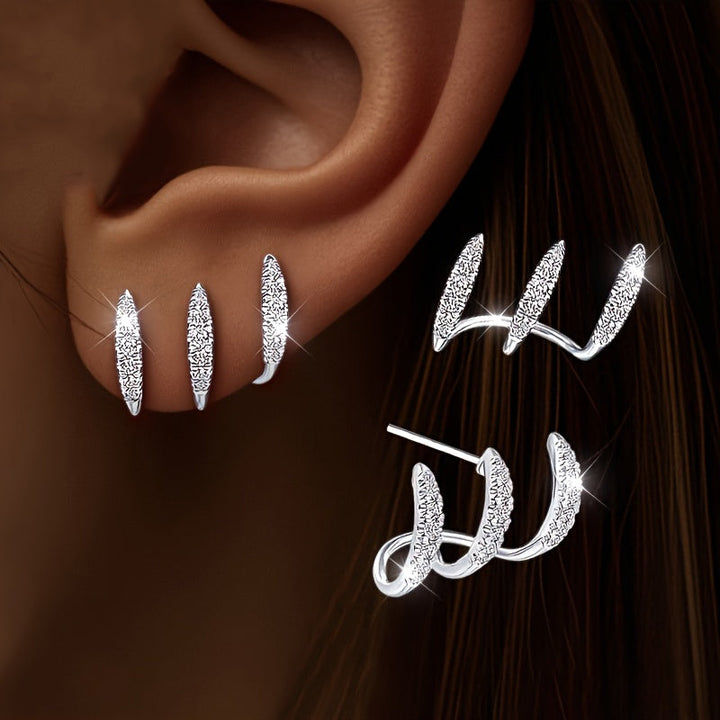 Boucles d'oreilles élégantes à double pendants