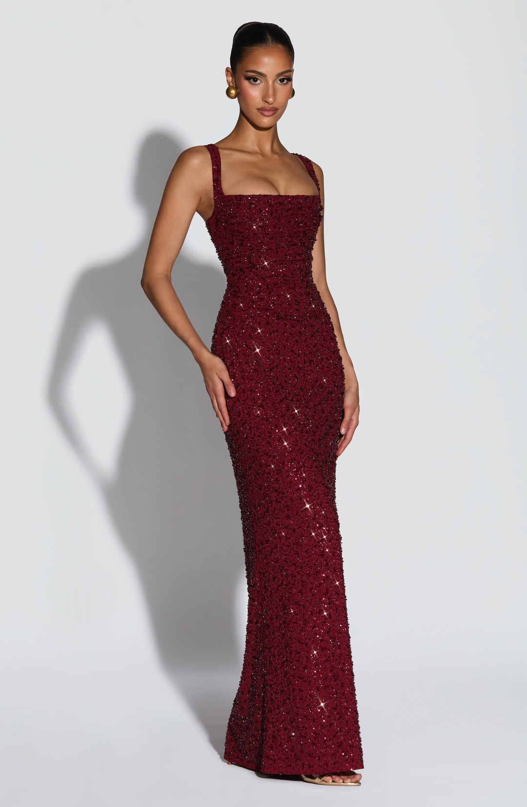 ROSALIND | Robe Maxi avec Découpe Carrée