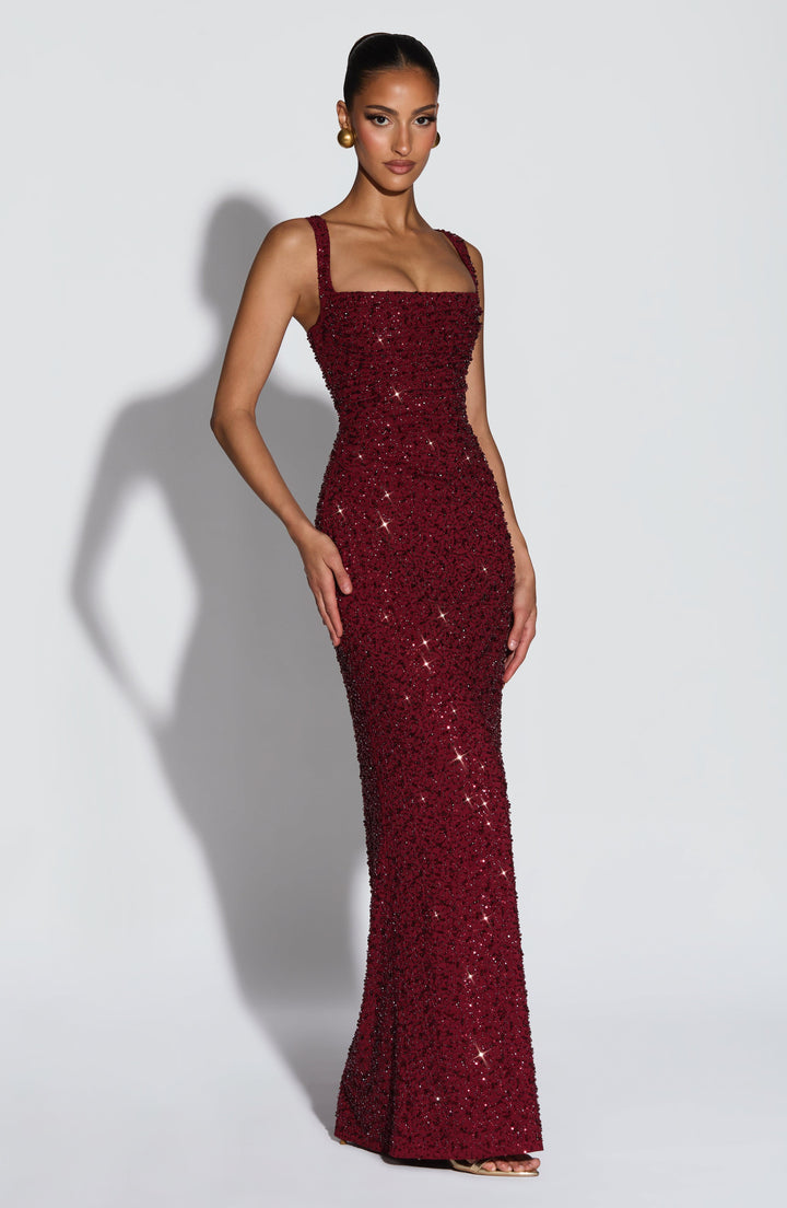 ROSALIND | Robe Maxi avec Découpe Carrée