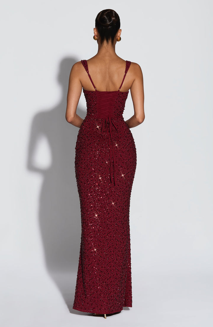 ROSALIND | Robe Maxi avec Découpe Carrée
