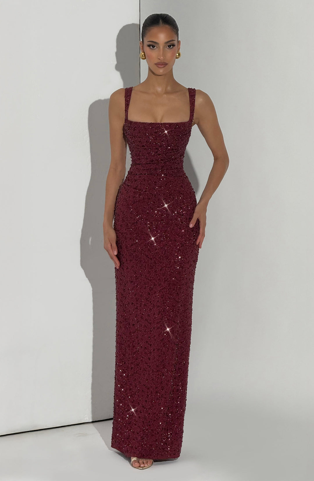 ROSALIND | Robe Maxi avec Découpe Carrée