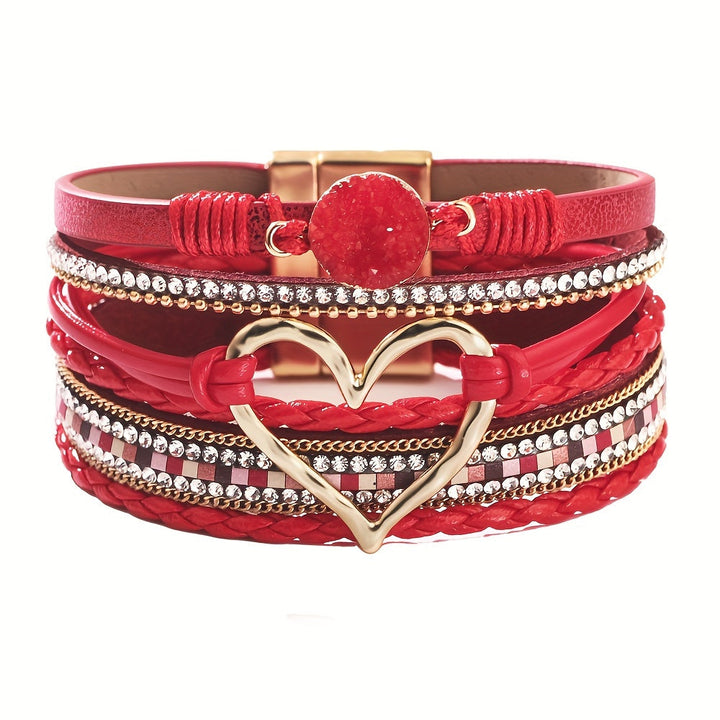 Bracelet en Cuir Multicouche Boho