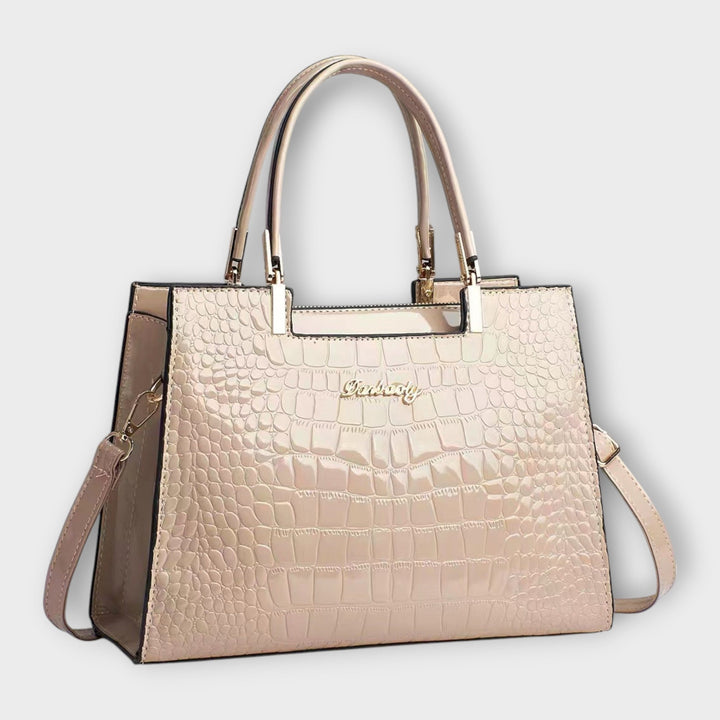 Maison Verdelle - Sac à main avec motif crocodile brillant