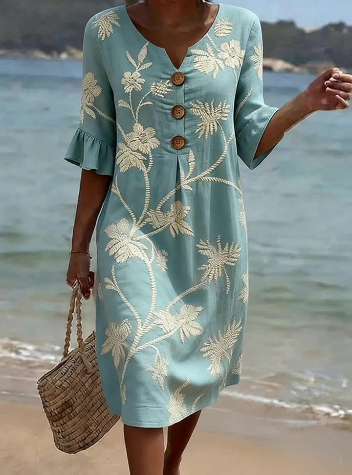 Alexa Robe décontractée pour femme avec imprimé floral