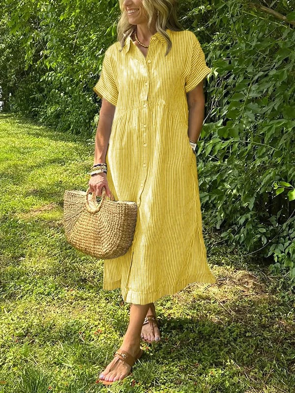 Ishka™ | Robe Chemise Rayée