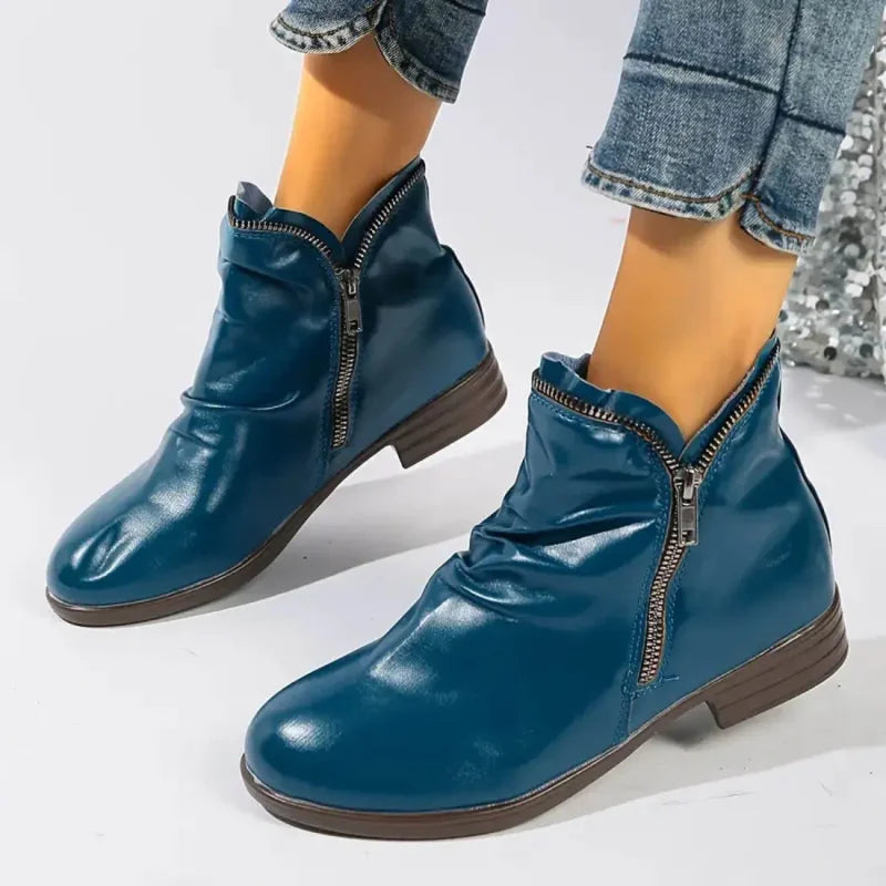 Bottines Orthopédiques en Cuir avec Zip