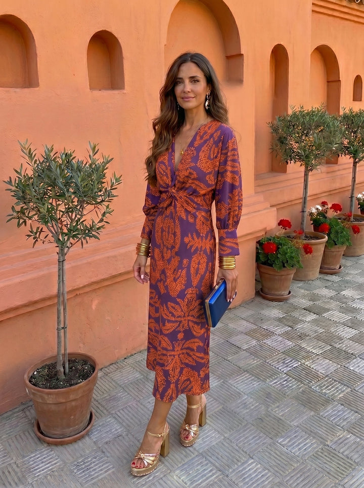 Silvia™│Robe Midi avec Imprimé