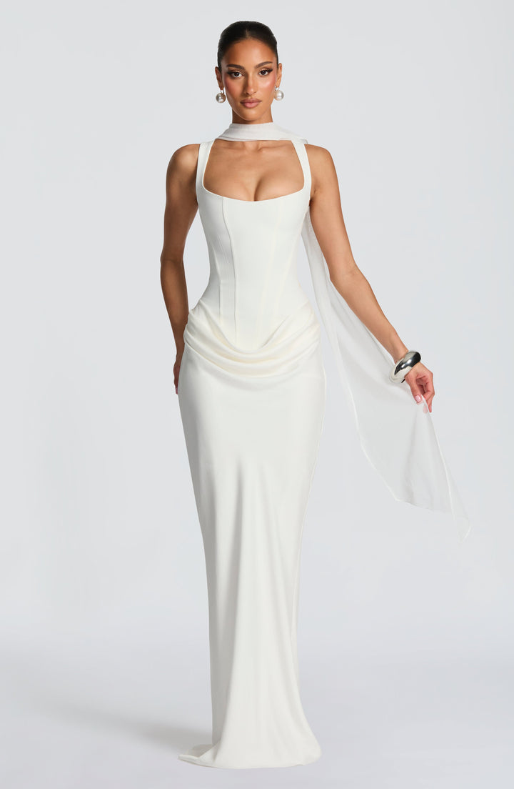Leonor ❘ Robe maxi à décolleté carré