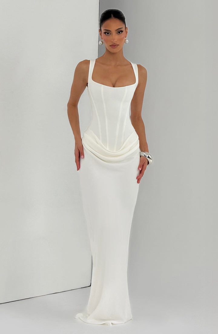 Leonor ❘ Robe maxi à décolleté carré