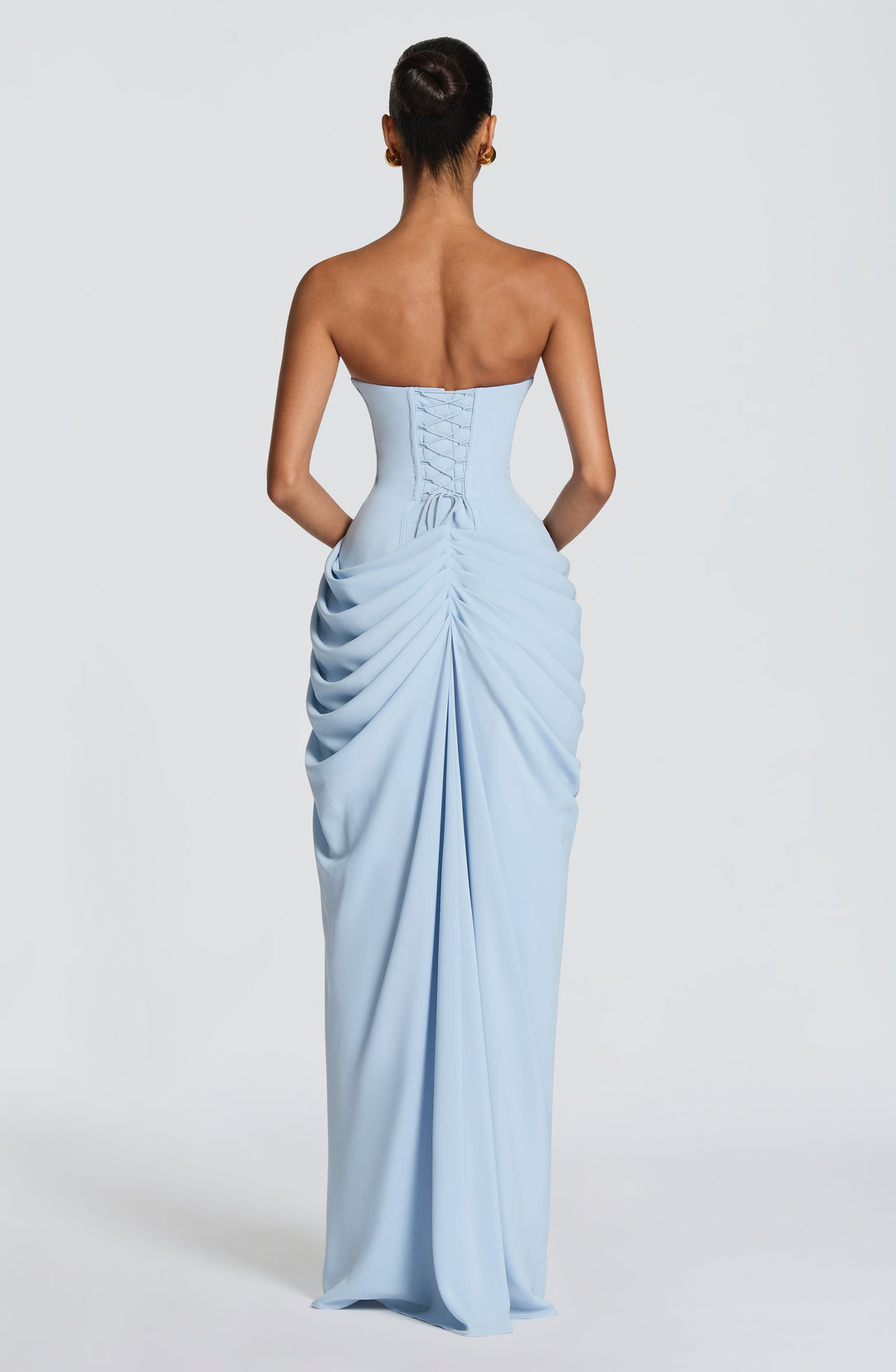 HANNAH | Robe maxi élégante avec drapé et fente haute