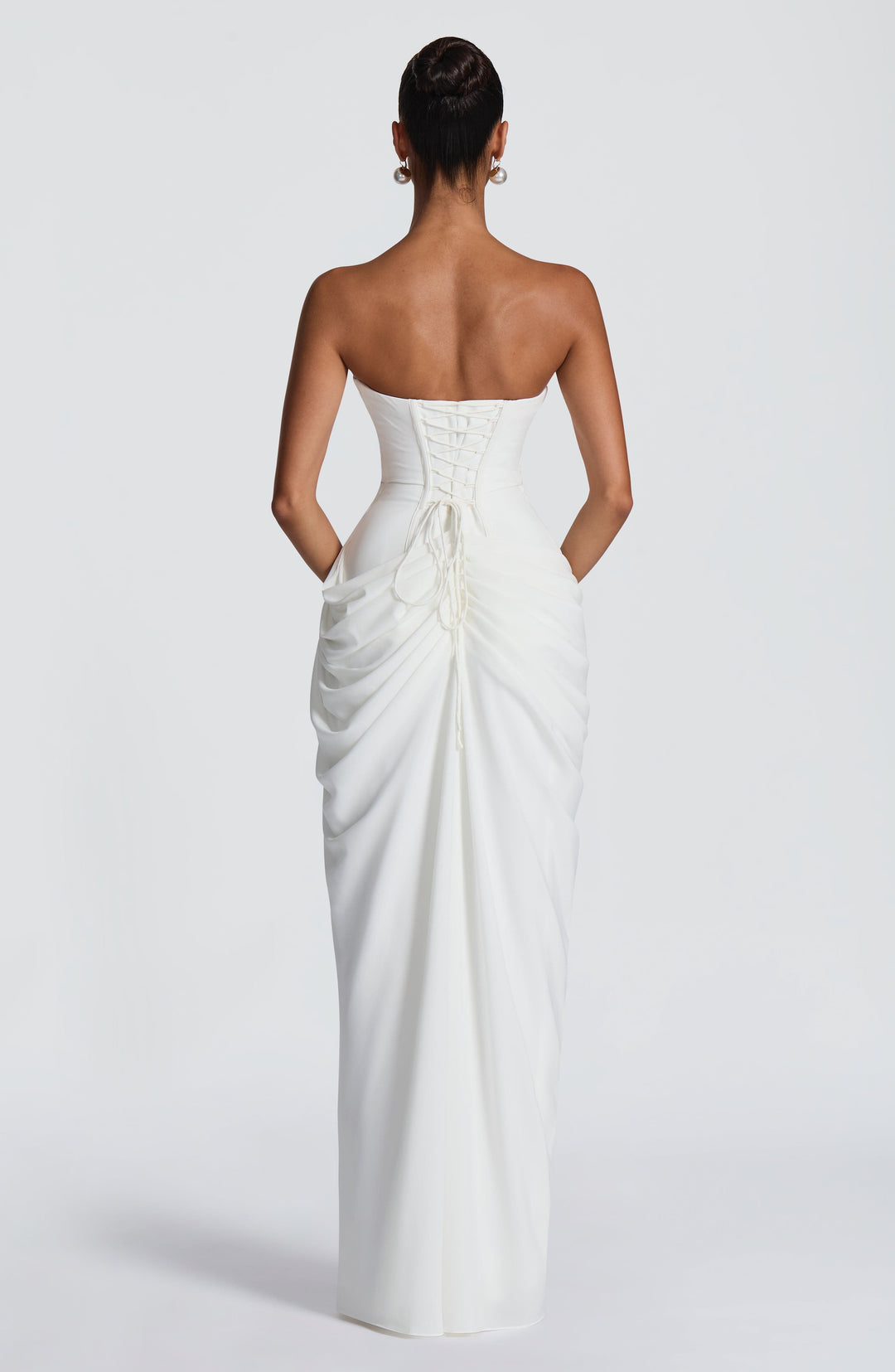 HANNAH | Robe maxi élégante avec drapé et fente haute