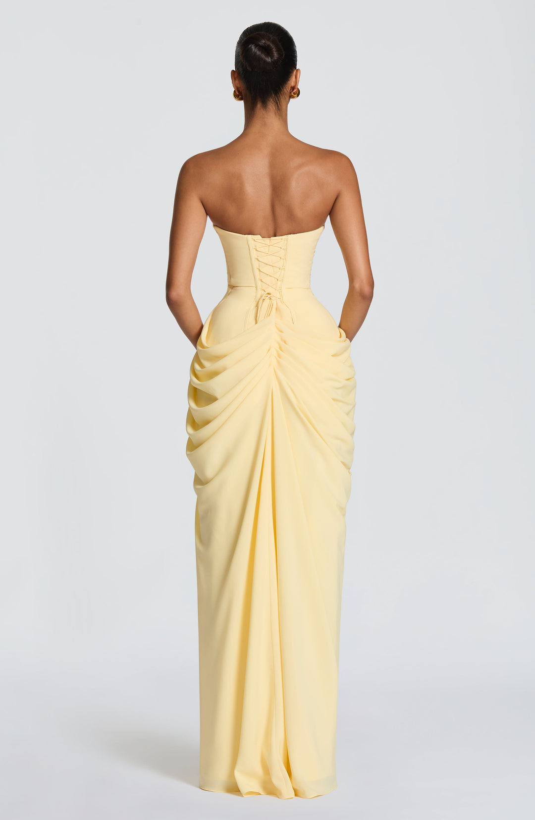 HANNAH | Robe maxi élégante avec drapé et fente haute