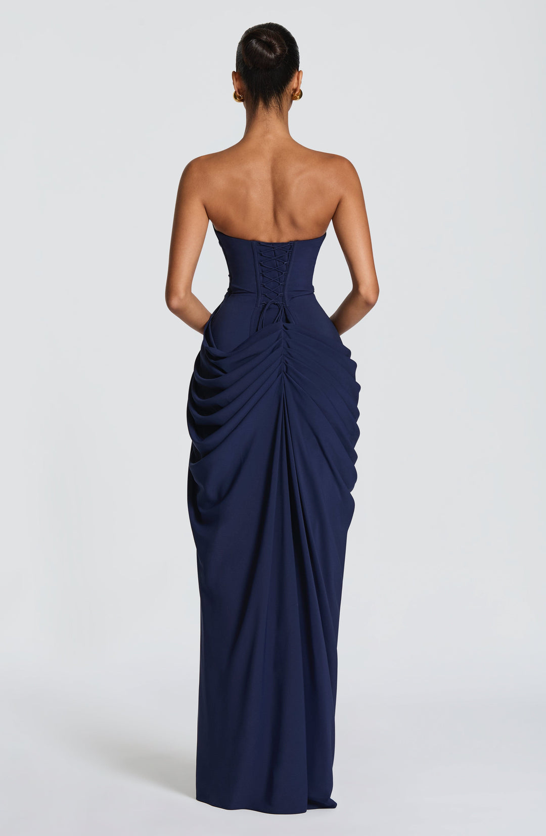 HANNAH | Robe maxi élégante avec drapé et fente haute