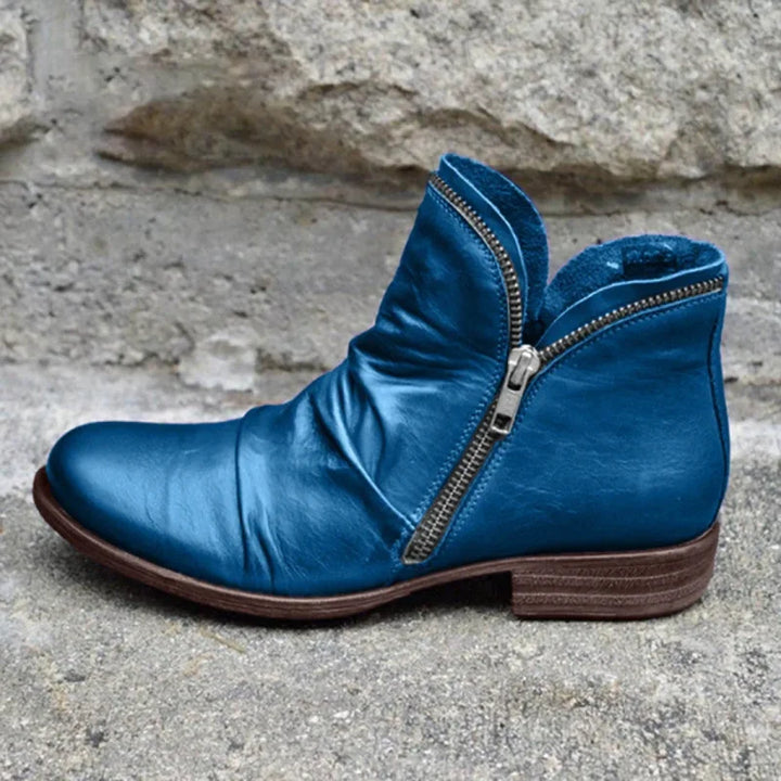 Bottines Orthopédiques en Cuir avec Zip